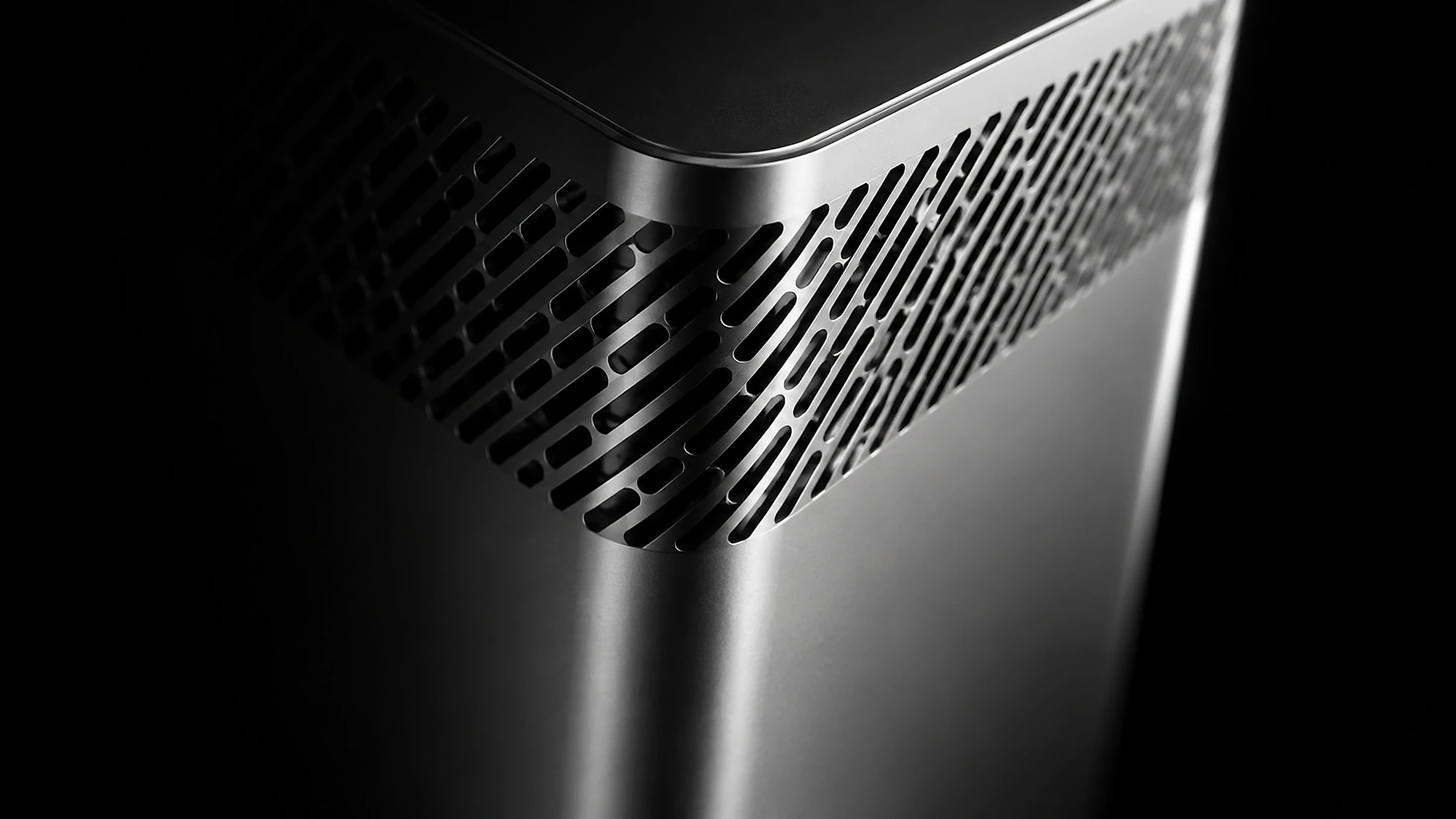 The Zuture unit’s louvre array folding around a corner without a seam or joining strip